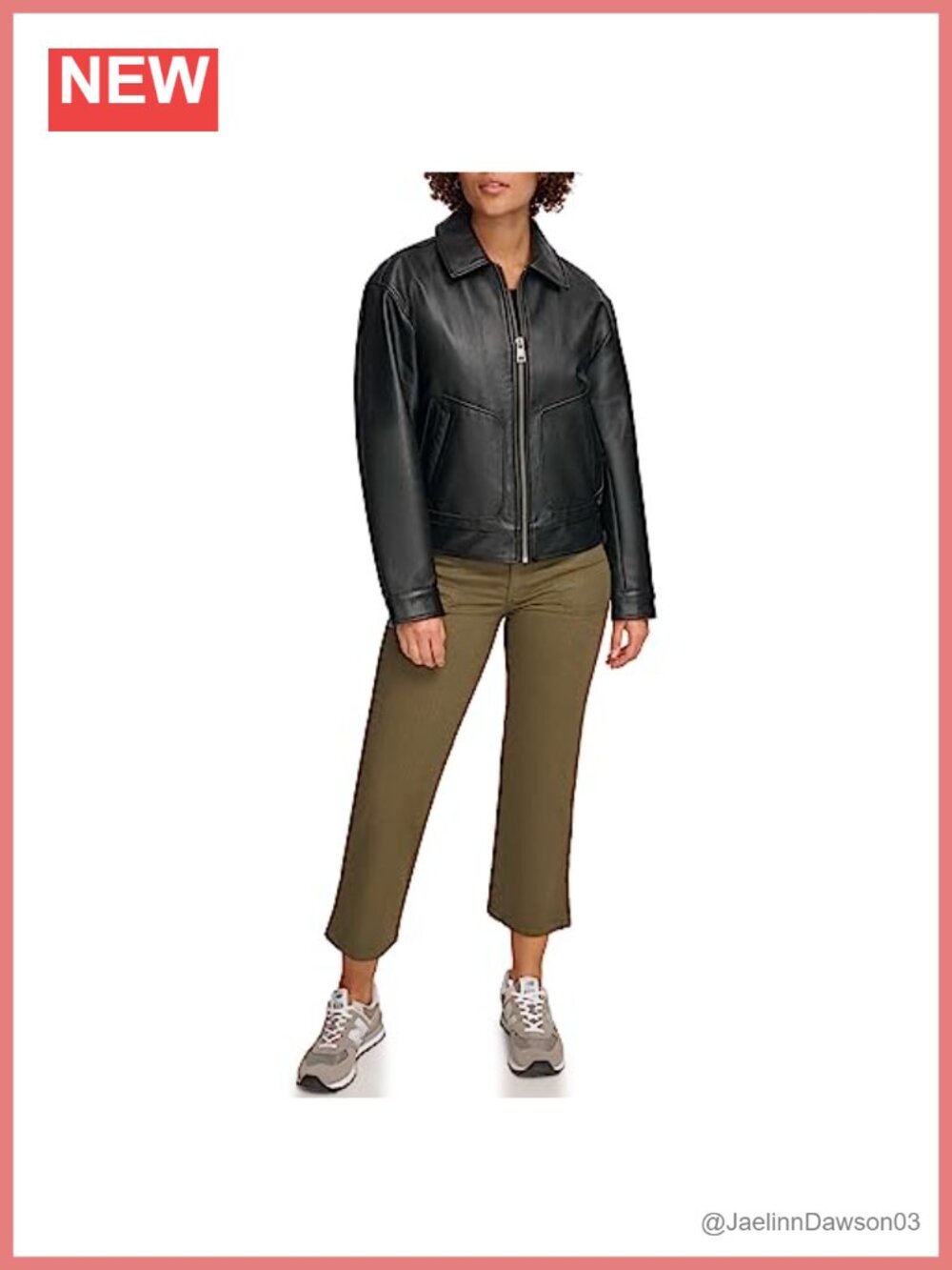 Faux Leather Lightweight Dad Bomber Jacket Relaxed Fit Zipper